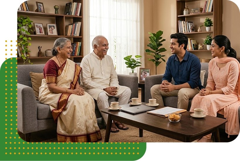 Family discussing